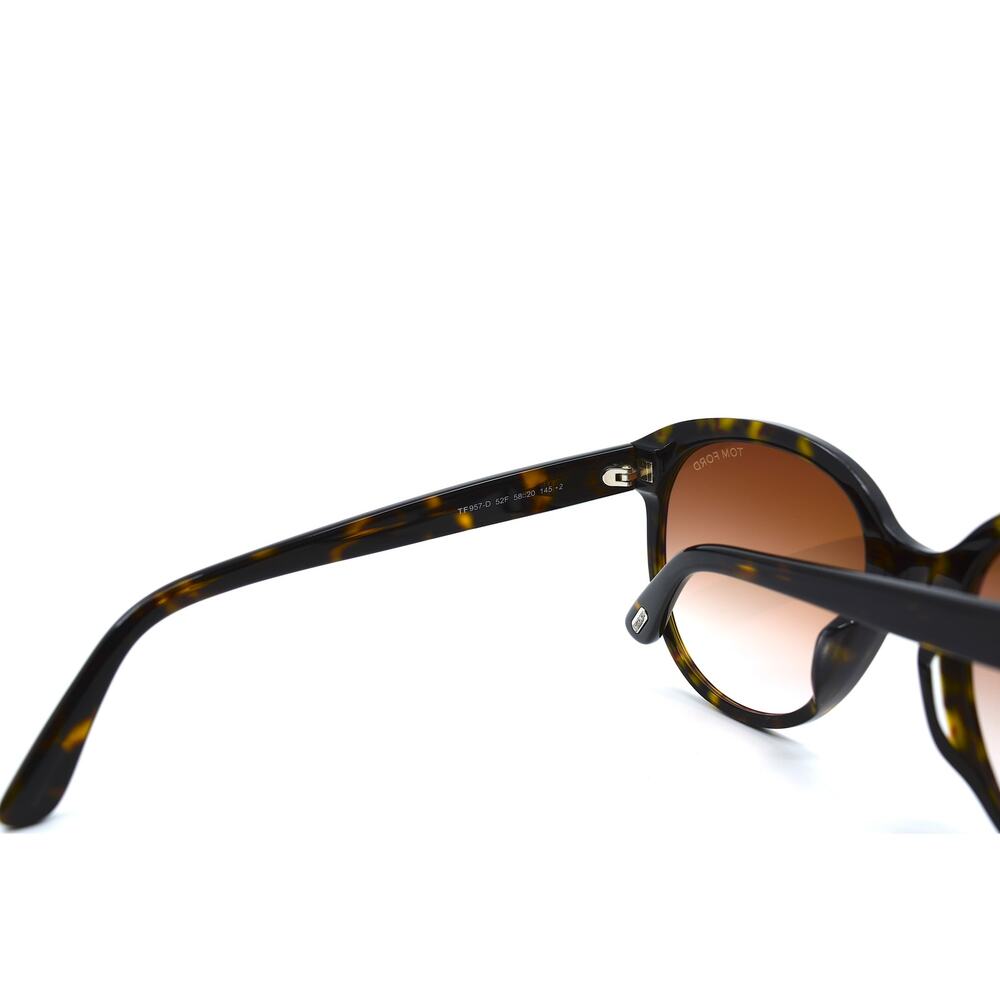 TOM FORD TF957-D 52F HAVANA BROWN GRADIENT AUTHENTIC SUNGLASSES - Picture 10 of 14